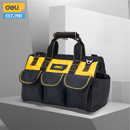 Deli Multifunctional Tool Bag Oxford Cloth Electrical Bag Waterproof  Wear-Resistant Large Capacity Storage Bag Maintenance Bags