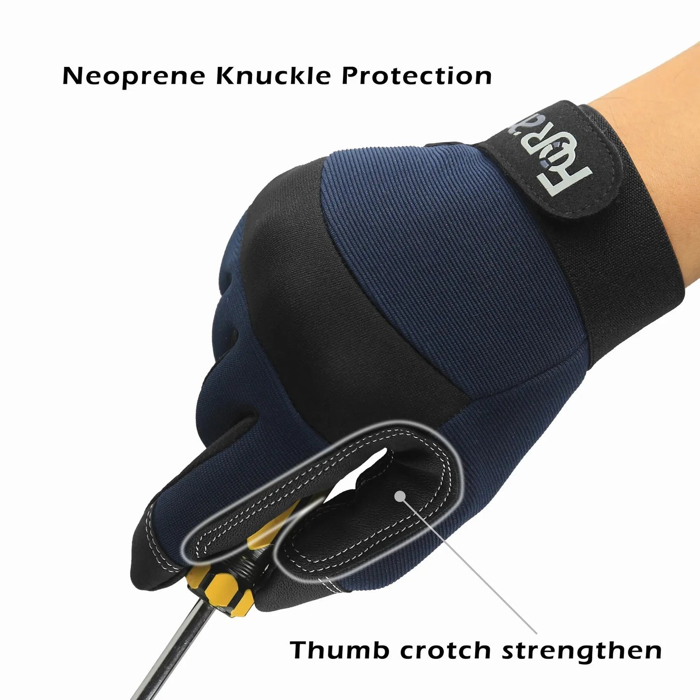 1 Pair High Dexterity Work Gloves for Men and Women - Touch Screen Compatible, Excellent Grip for Multipurpose Use